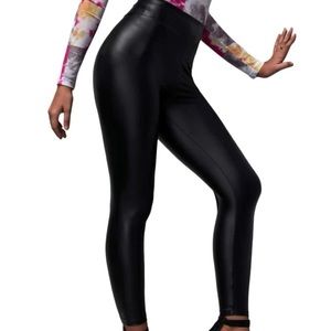 Shein Faux Patent Leather High Rise Leggings